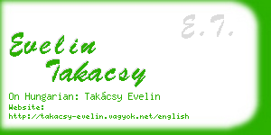 evelin takacsy business card